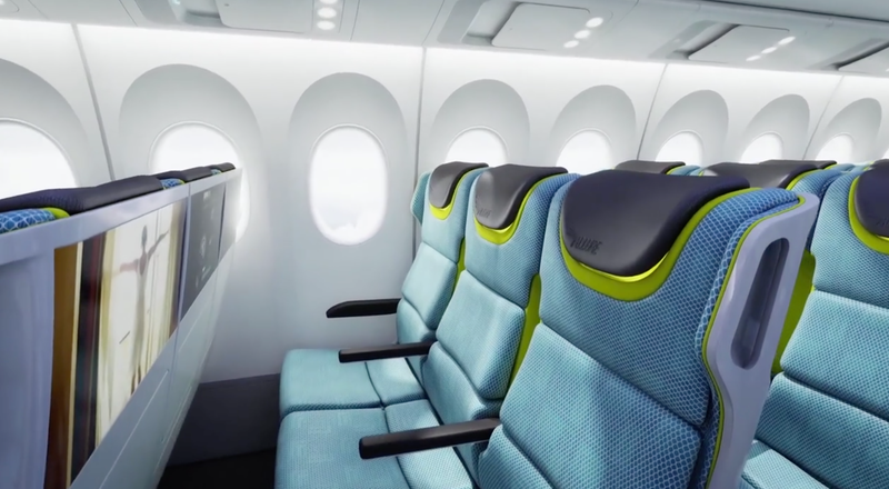 Illustration for article titled Boeing Wants to Turn the Interiors of Its Planes Into Giant Screens